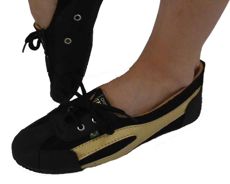 Ballerina schwarz/gold